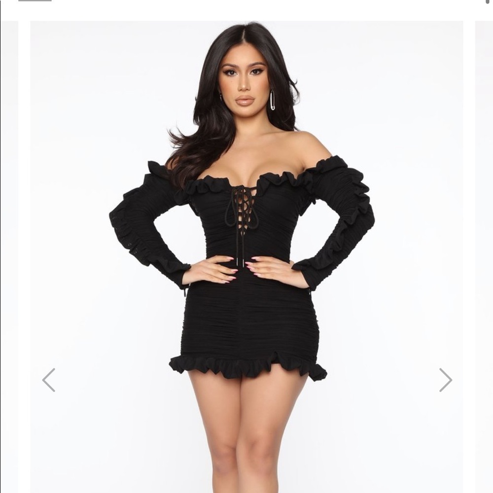 Black, body-con dress from fashion nova!!